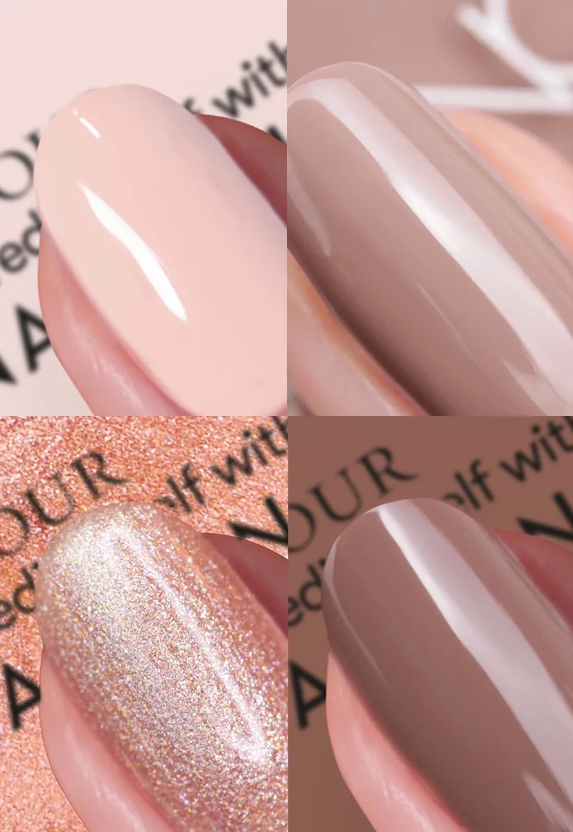 Nails Inc Better Bronzed 4-pakning neglelakk bronse