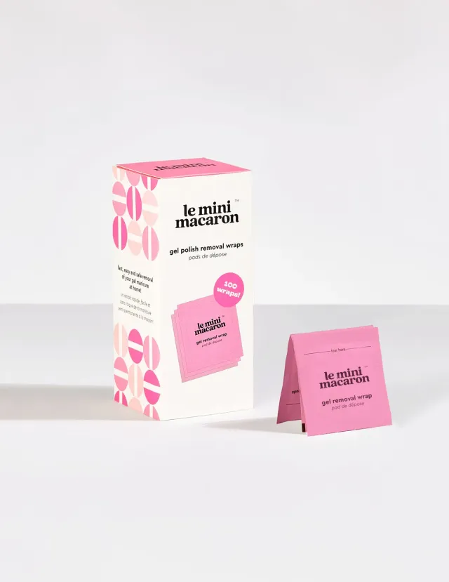 Le Mini Macaron Removal Wraps neglelakkfjerner 100 stk