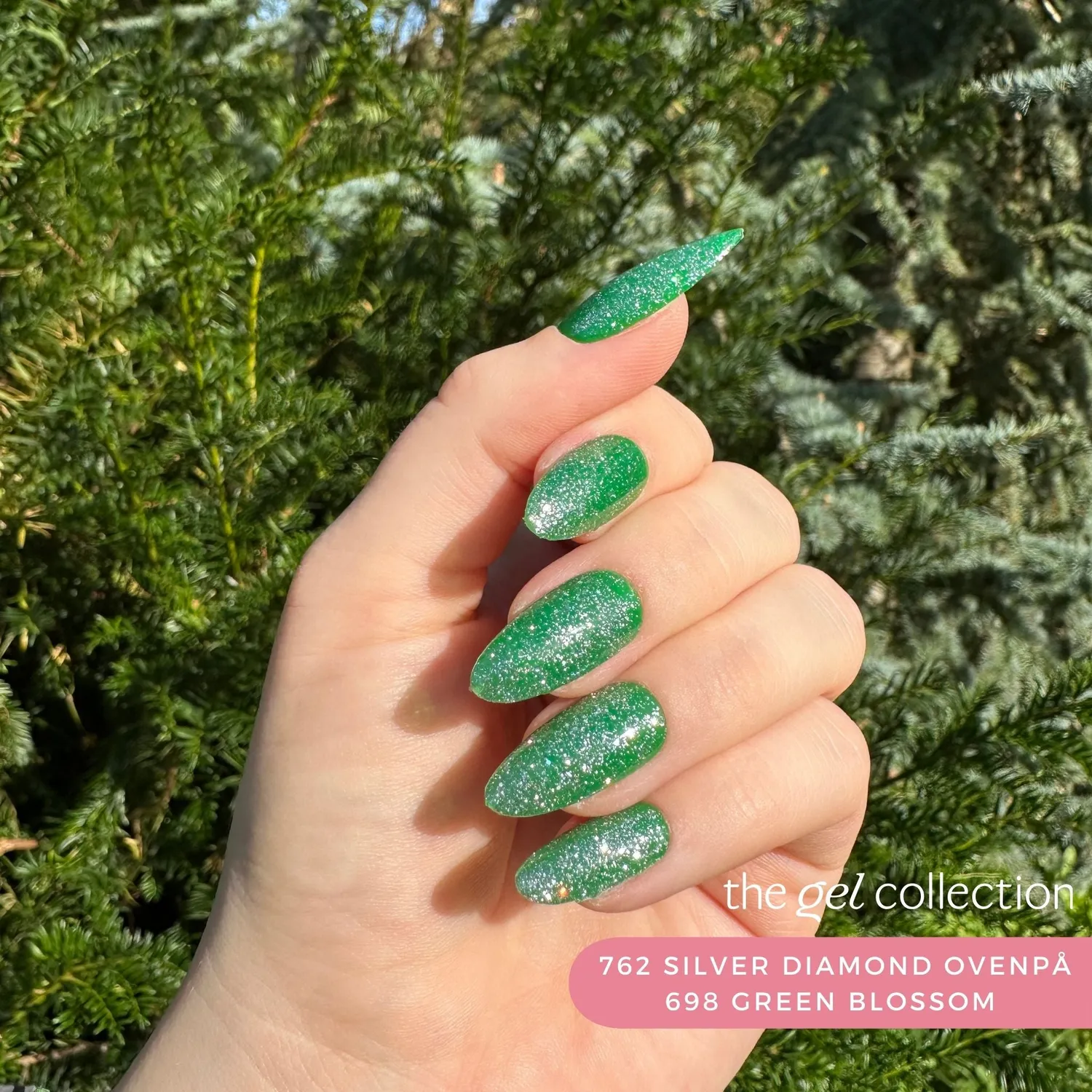 The Gel Collection 762 Silver Diamond gel polish transparent glitter