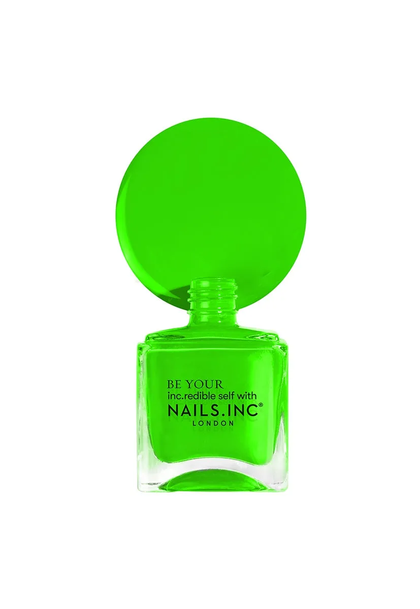Nails Inc Golden Square Neon neglelakk grønn