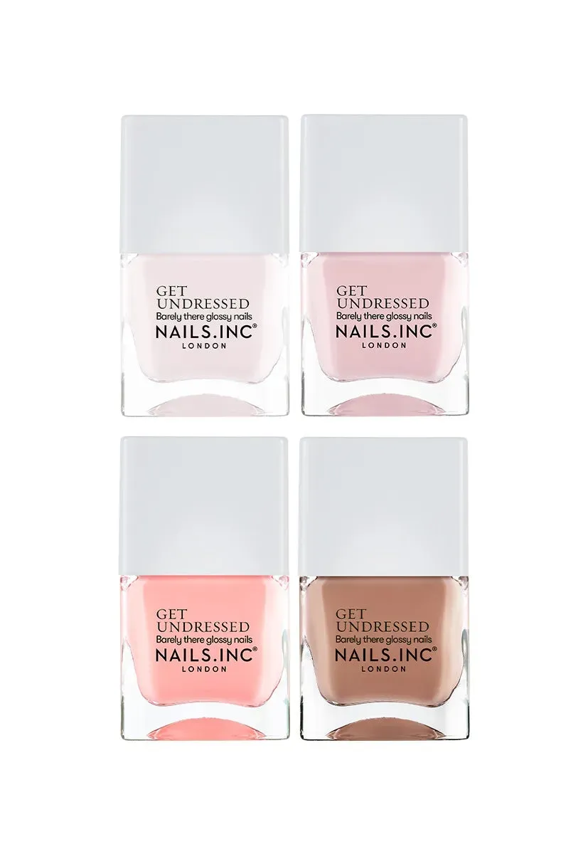 Nails Inc Get Undressed neglelakksett 4-pakning nude