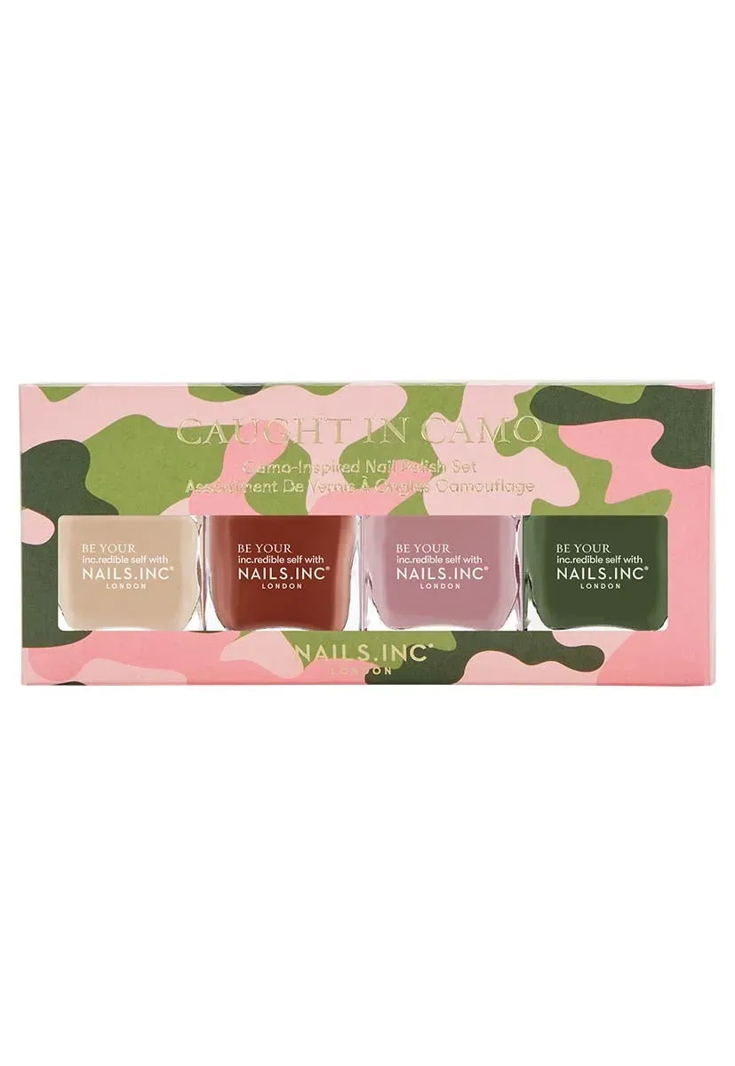 Nails Inc London Caught In Camo neglelakksett 4-pk nude krem