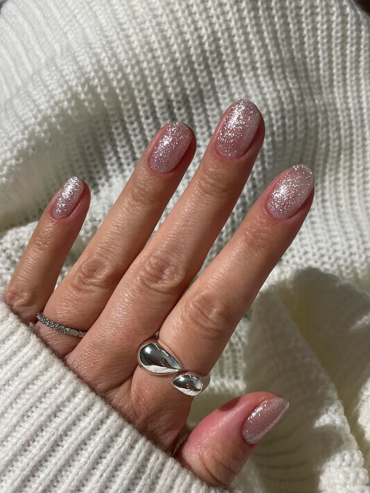 Le Mini Macaron Frosted gellakk 8,5 ml sølvglitter
