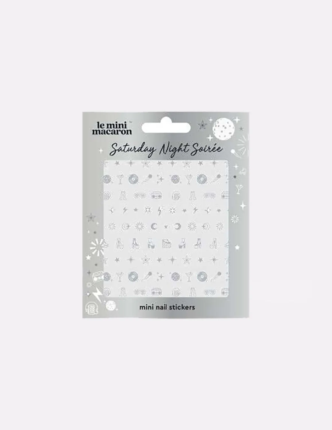Le Mini Macaron Party Pack negleklistremerker 3-pakning