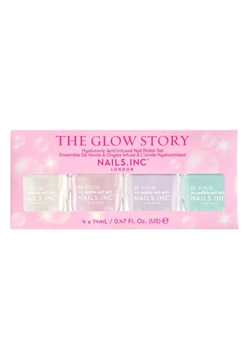 Nails Inc London The Glow Story neglelakksett 4 stk glans