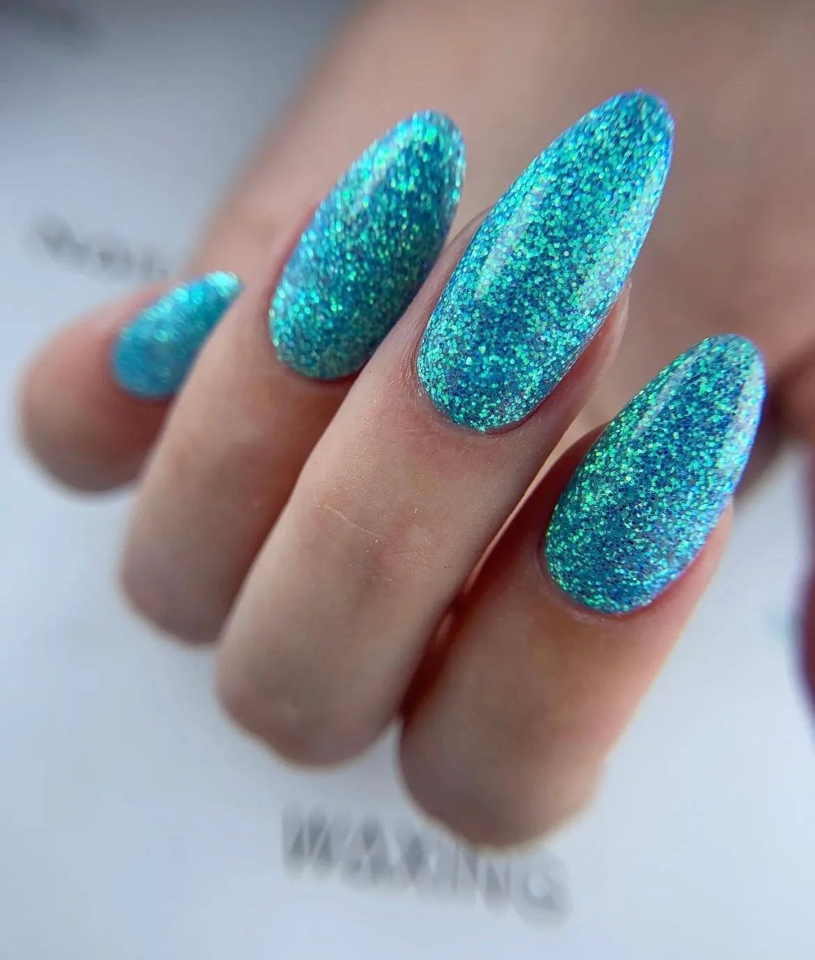 Light Elegance Snow Cone glittergel 10 ml blå dekkende