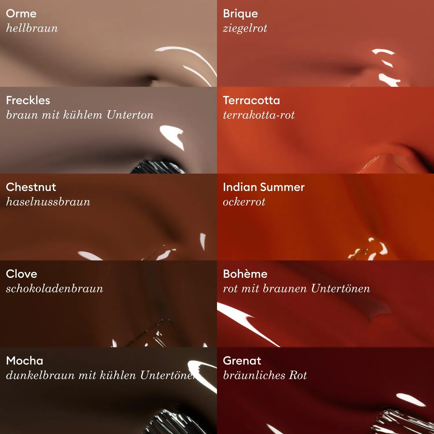 Manucurist Green Chestnut neglelakk brun varm
