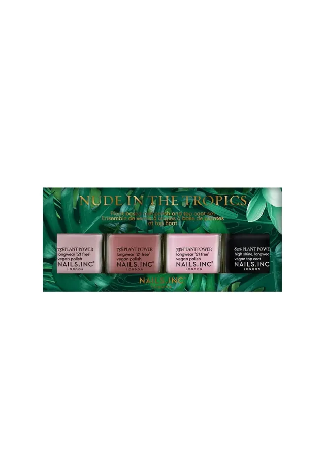 Nails Inc Nude In The Tropics neglelakksett 4-pk nude vegan