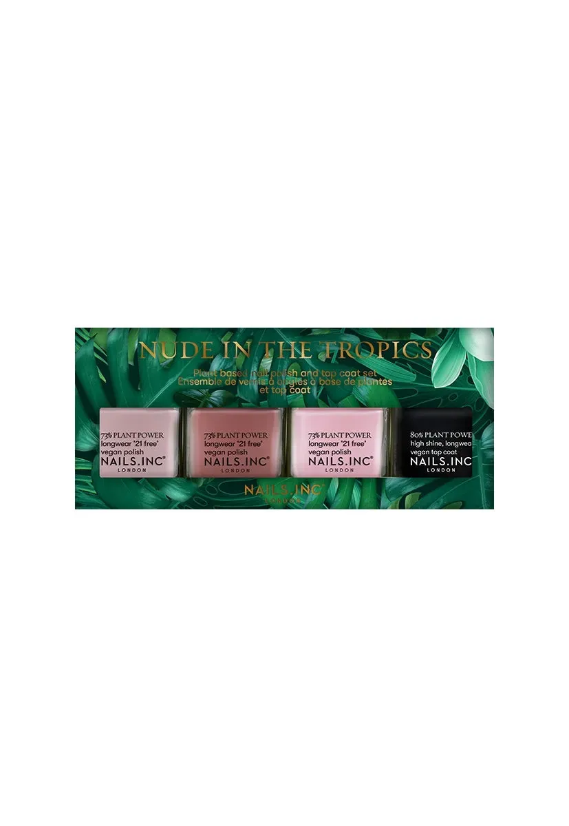 Nails Inc Nude In The Tropics neglelakksett 4-pk nude vegan