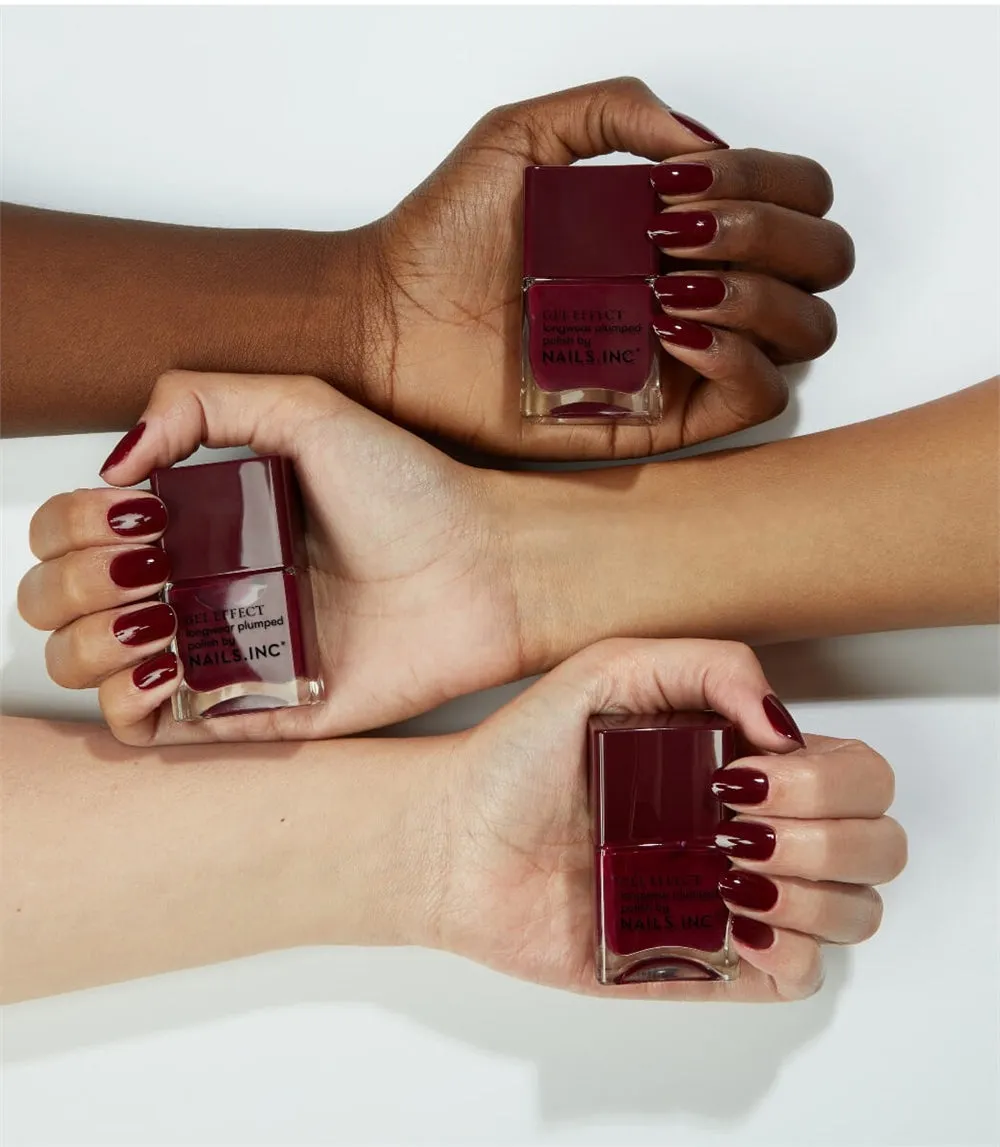 Nails Inc Kensington High Street neglelakk rød gel-effekt