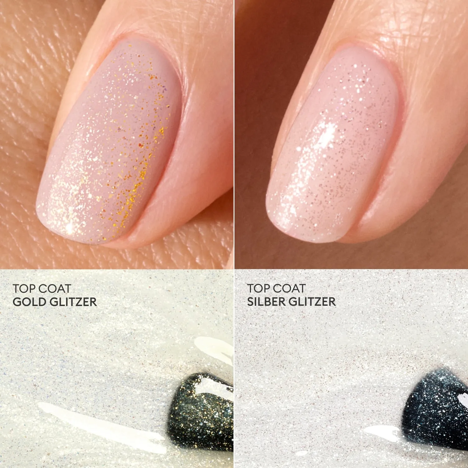 Manucurist Green Flash Glitter Top Coat gel gull