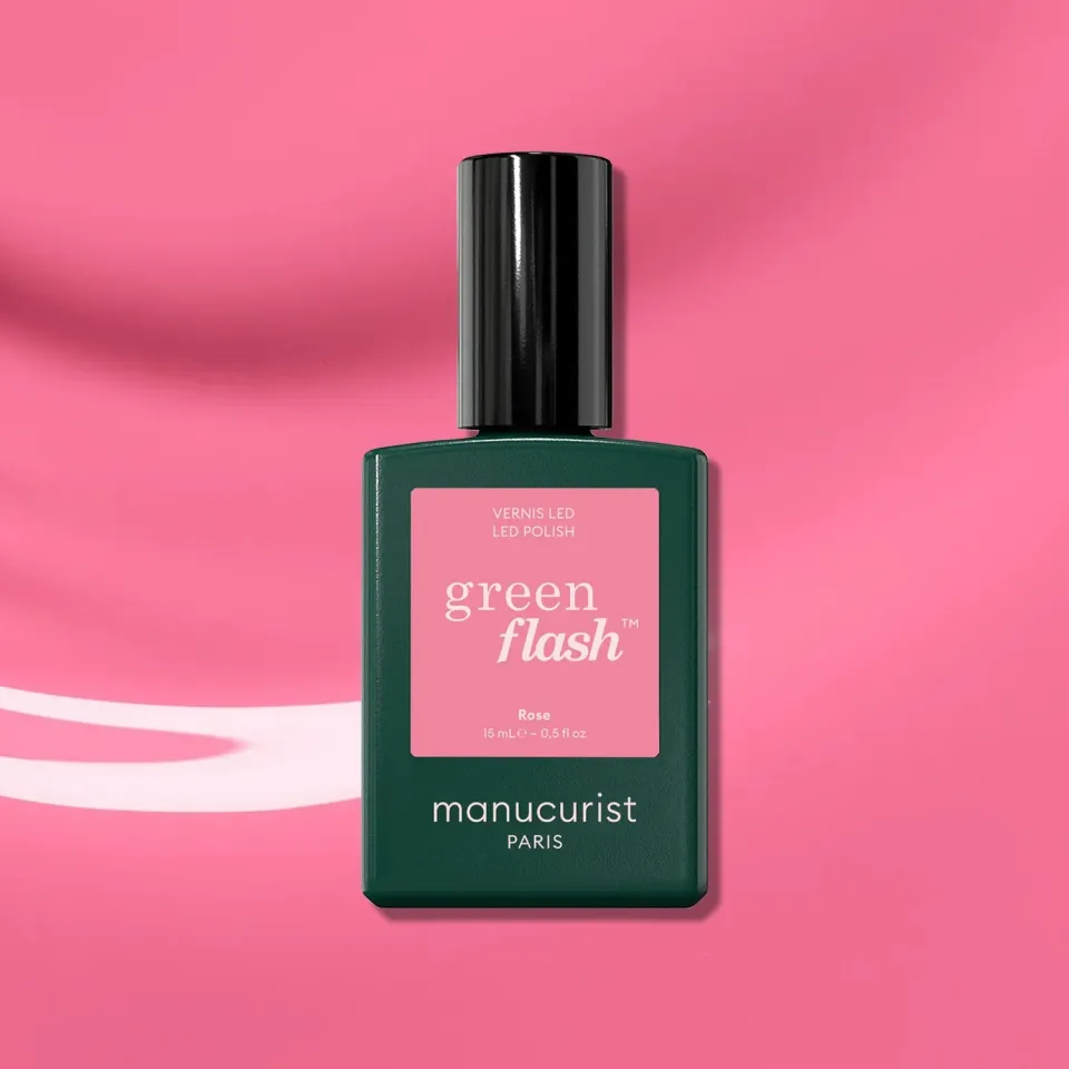 Manucurist Green Flash gel neglelakk Rose knallrosa