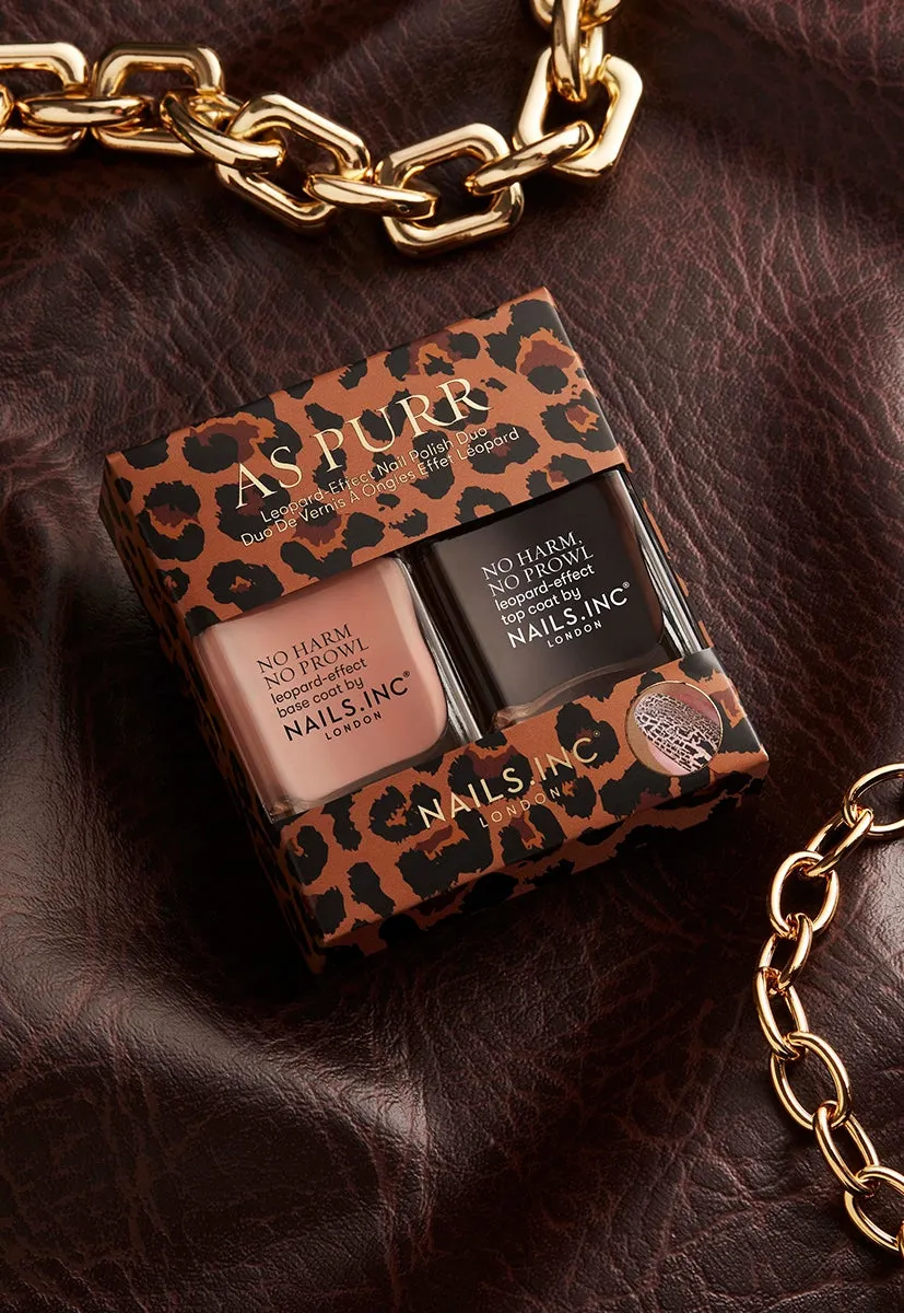 Nails Inc As Purr Leopard neglelakk duo matt brun