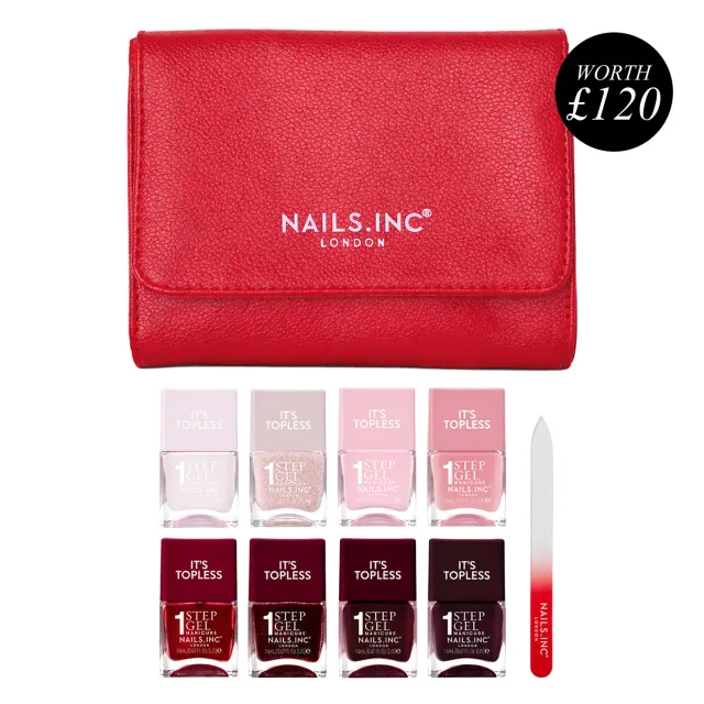 Nails Inc It's Topless Essential Mani Wardrobe neglelakk 10-pk gel-effekt