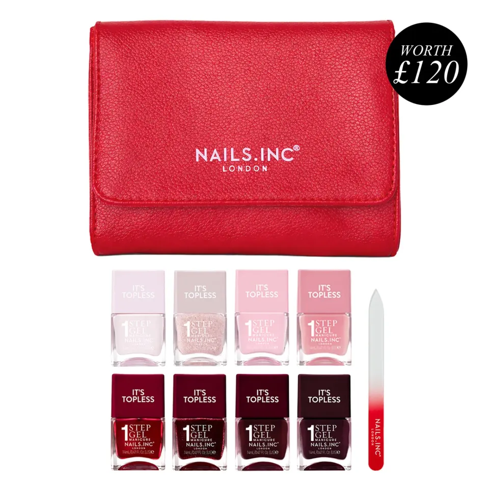 Nails Inc It's Topless Essential Mani Wardrobe neglelakk 10-pk gel-effekt