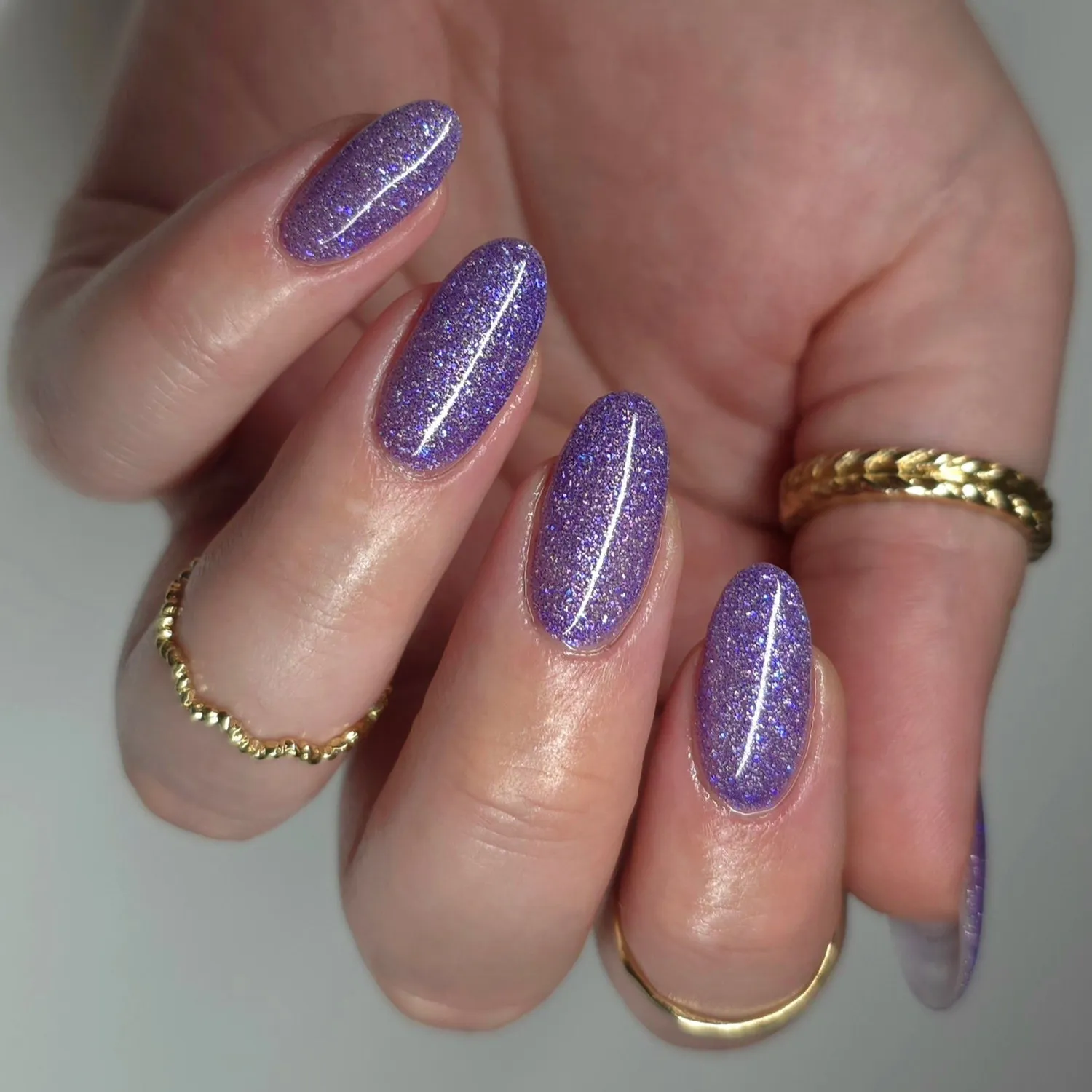 Light Elegance P+ Supernova glitter gel polish 10 ml lilla