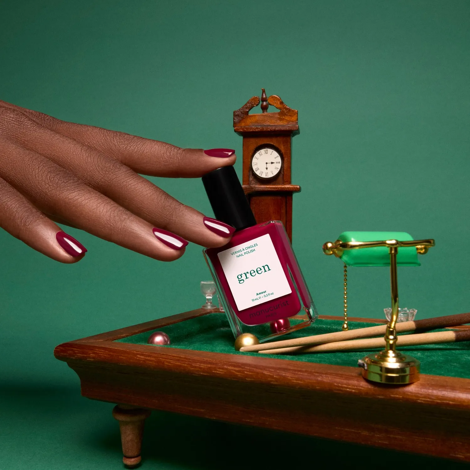 Manucurist Green Amour neglelakk bordeaux 7 dager
