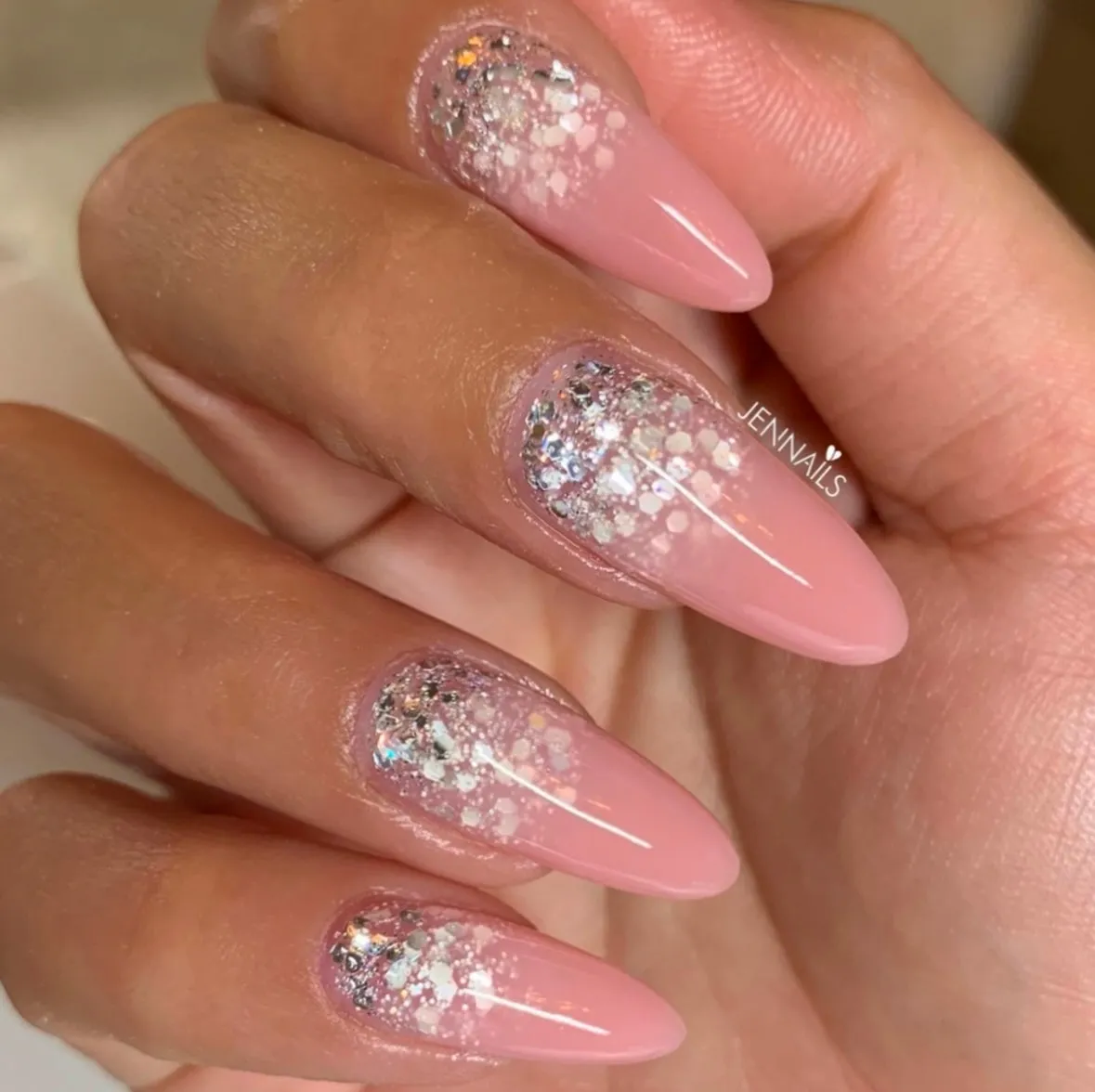 Light Elegance Big Diamond glittergel 10 ml sølv
