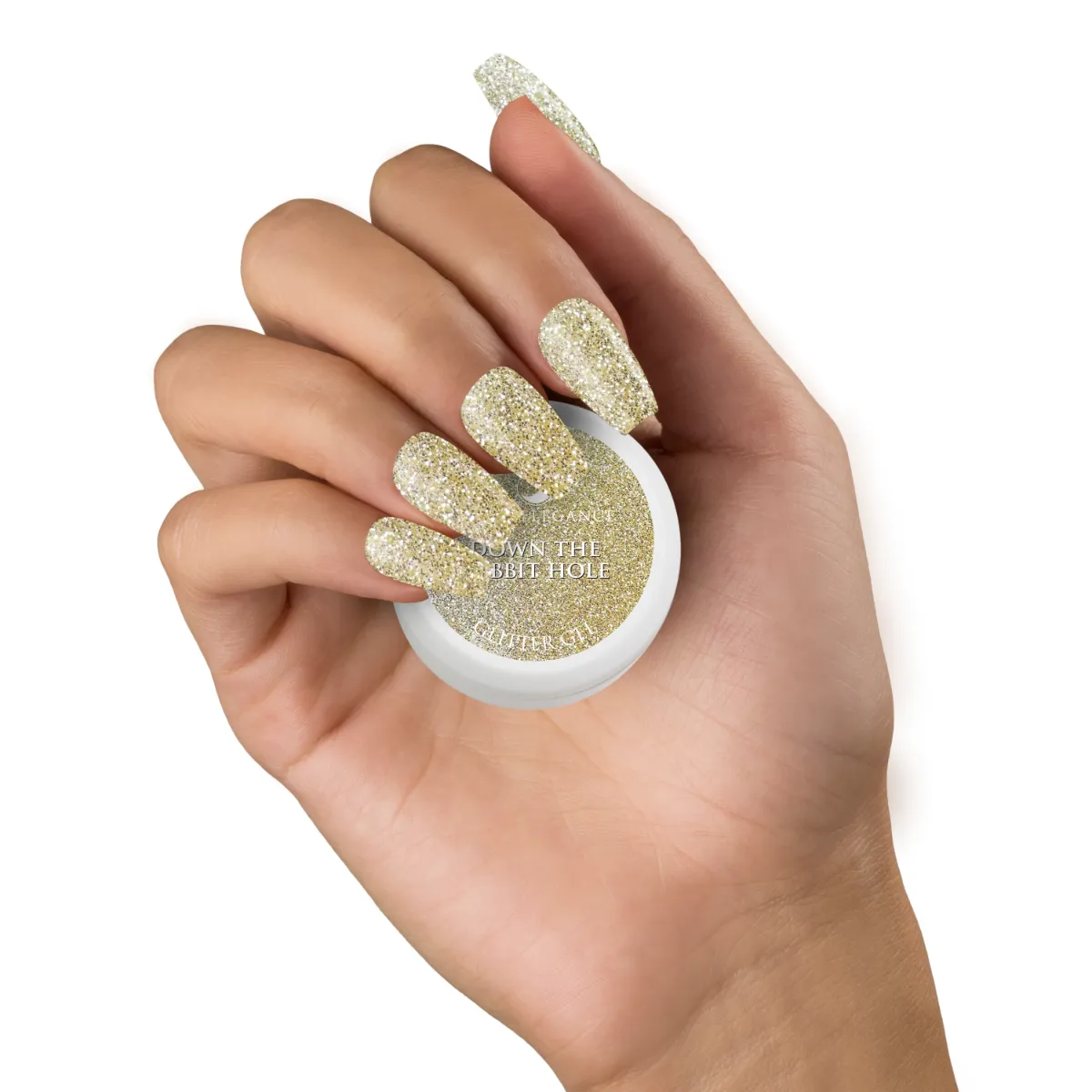 Light Elegance Down the Rabbit Hole glittergel 10 ml gull