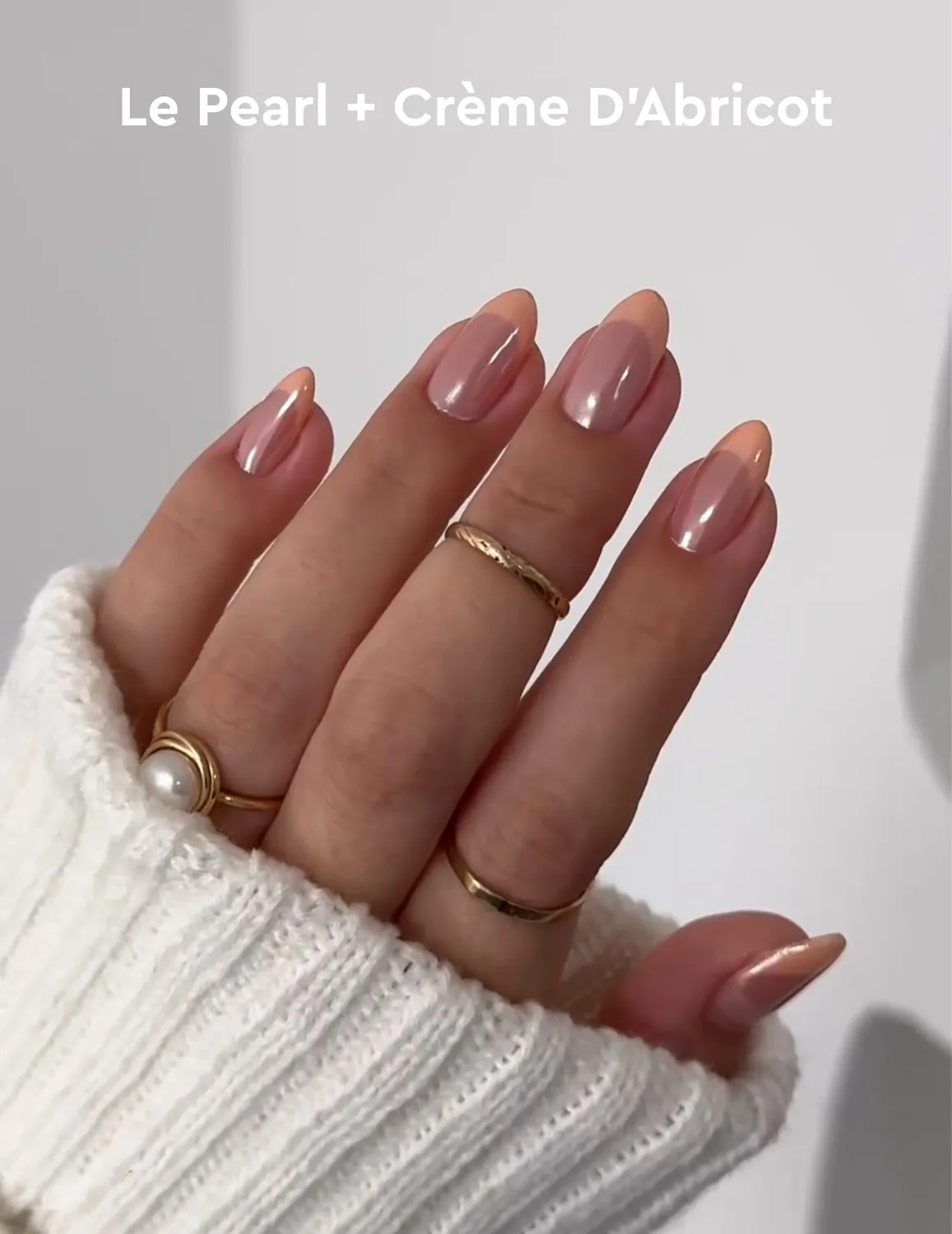 Le Mini Macaron Le Pearl neglepulver sett hvit perlemor
