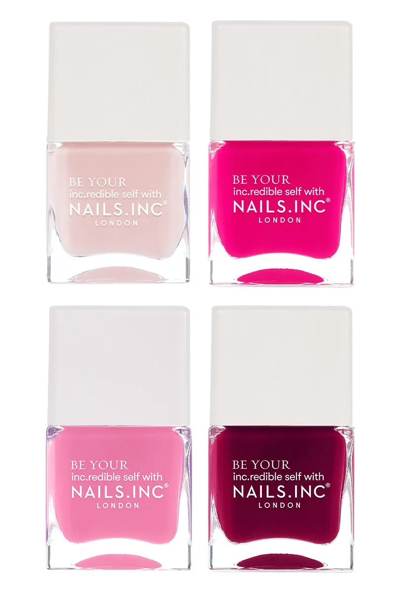 Nails Inc London Relationship Status Blushing neglelakk 4-pk rosa