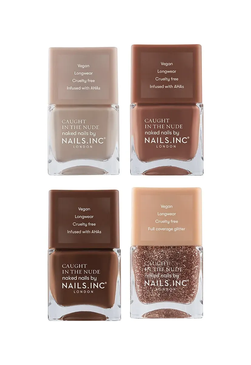 Nails Inc Caught In The Nude neglelakk 4-pk brun krem