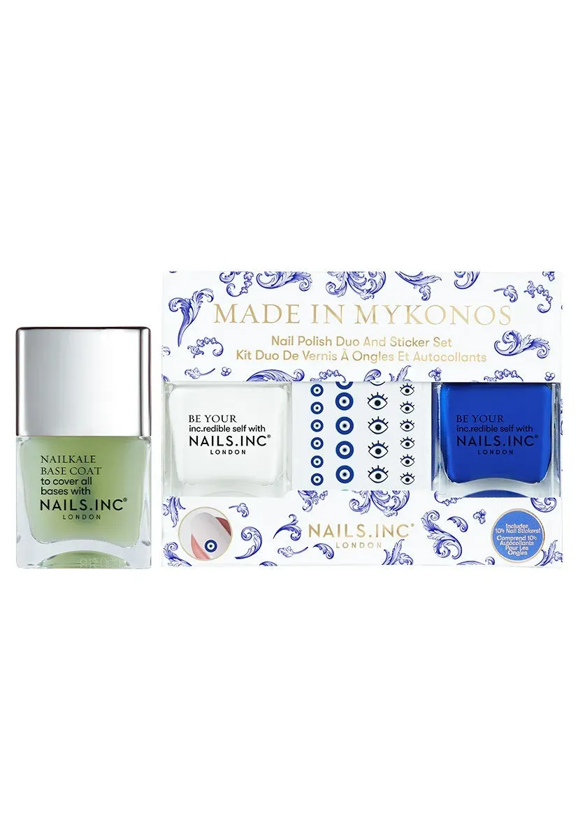 Nails Inc Made In Mykonos neglelakksett m/base 3-deler
