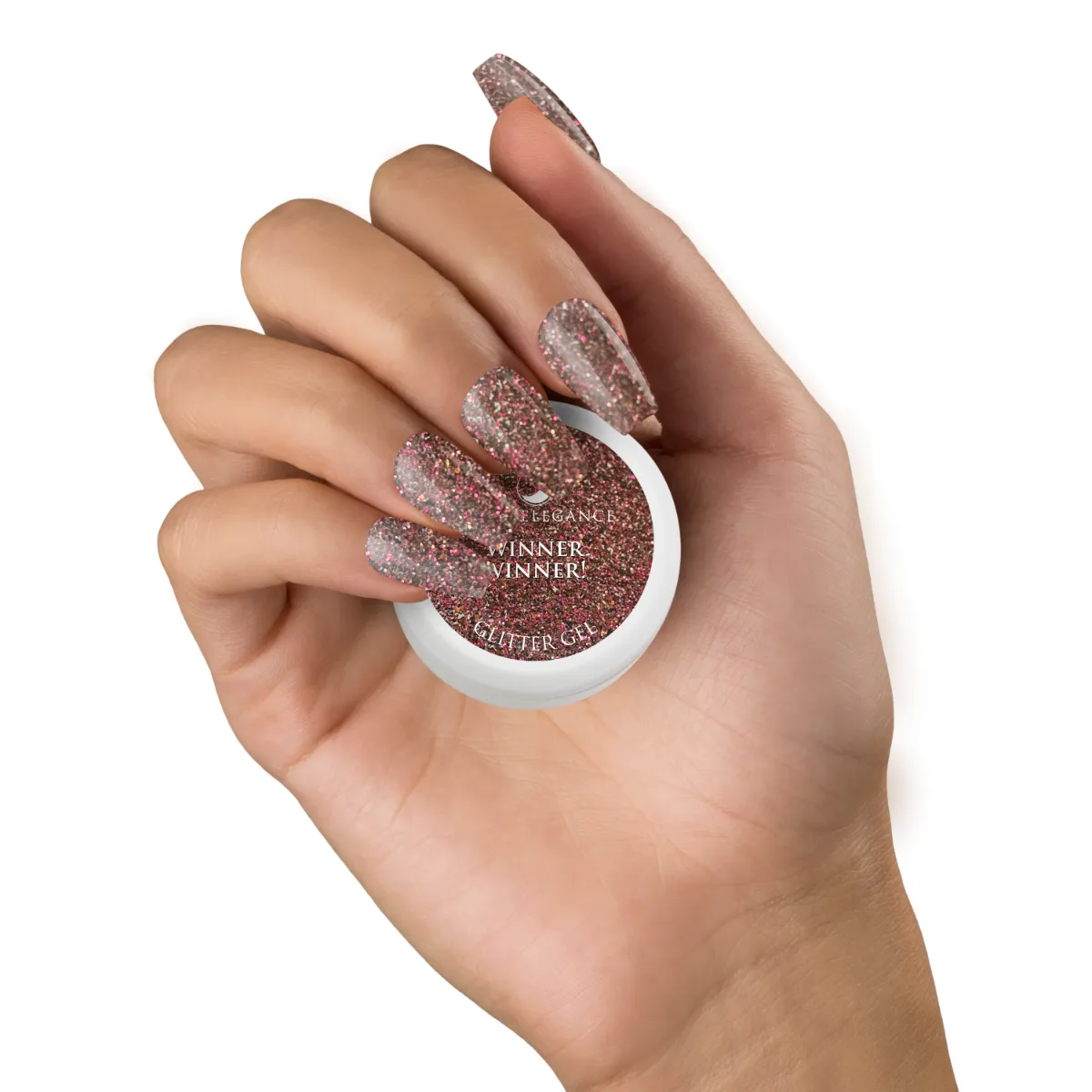 Light Elegance Winner Winner glitter gel 10 ml bronse gull