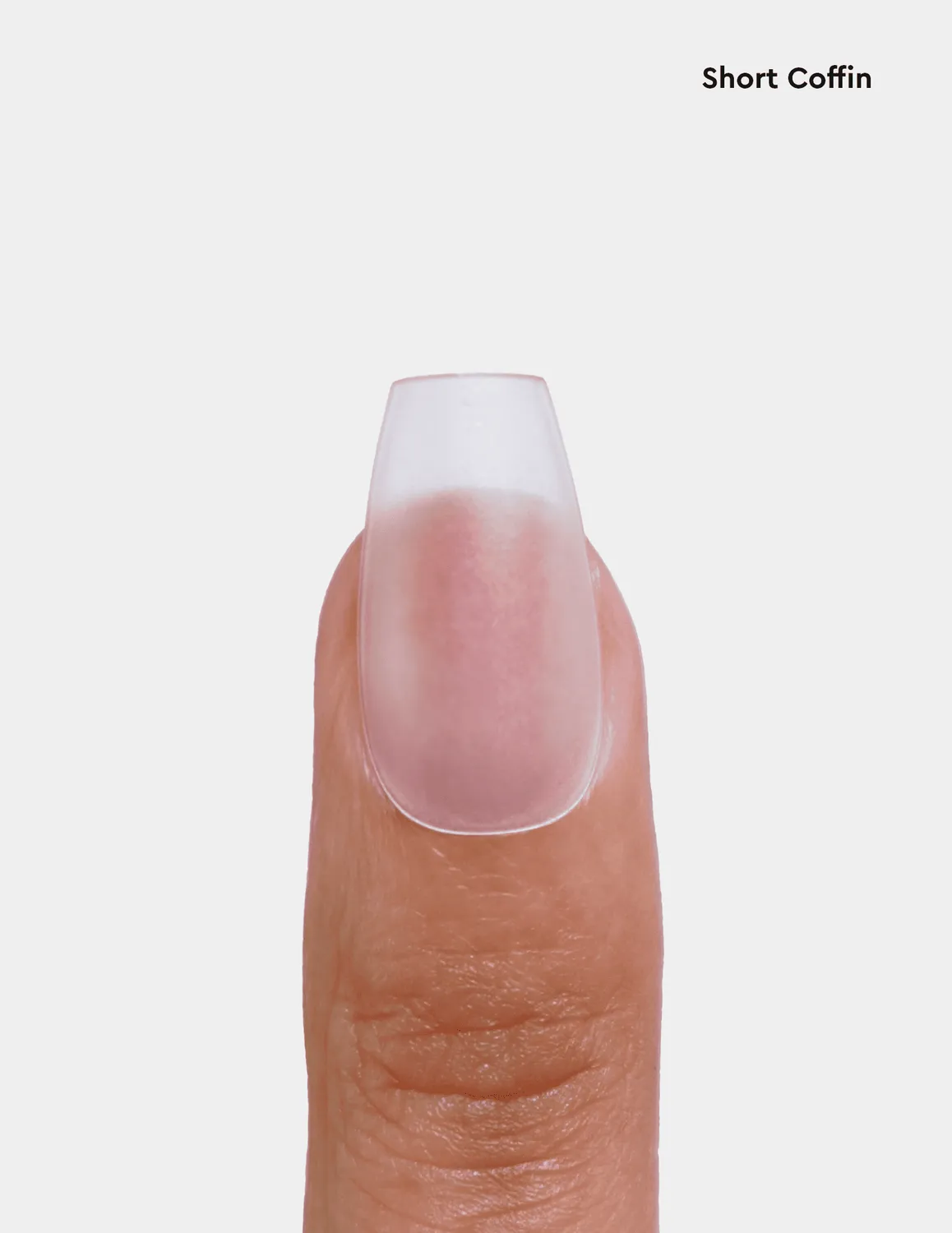 Le Mini Macaron Le Gel Nail Tips Short Coffin kunstnegler matt