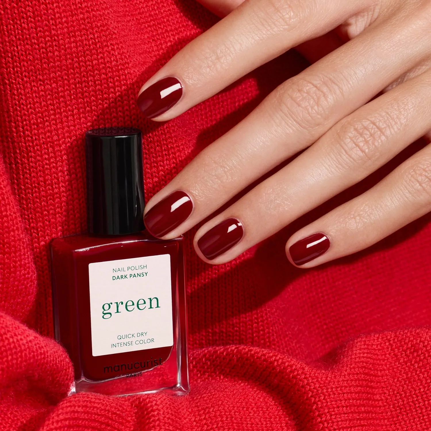 Manucurist Green Dark Pansy neglelakk bordeaux
