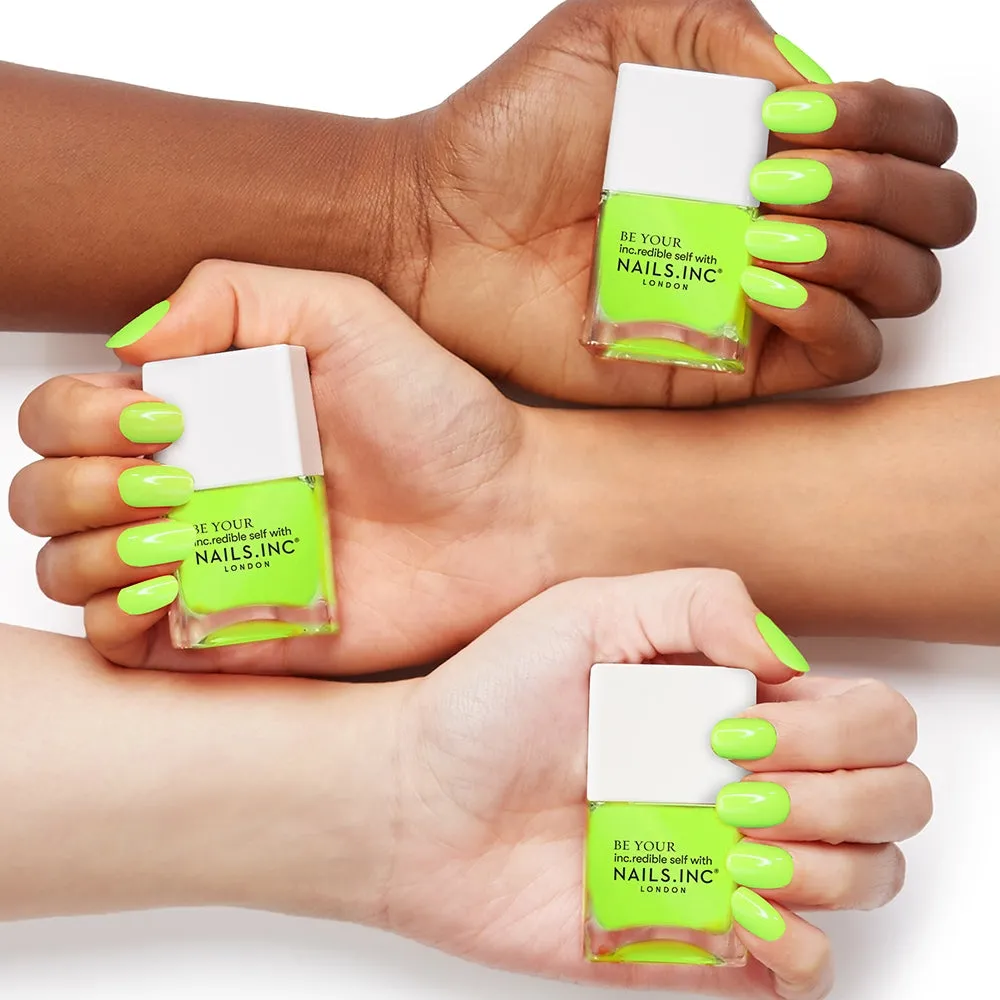 Nails Inc Knightrider's Street neglelakk neon gul