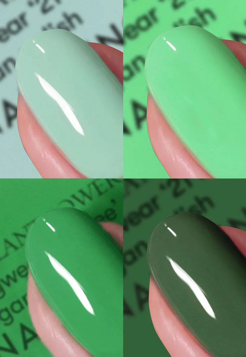 Nails Inc Plant Power Go Green Today neglelakksett 4 stk grønn