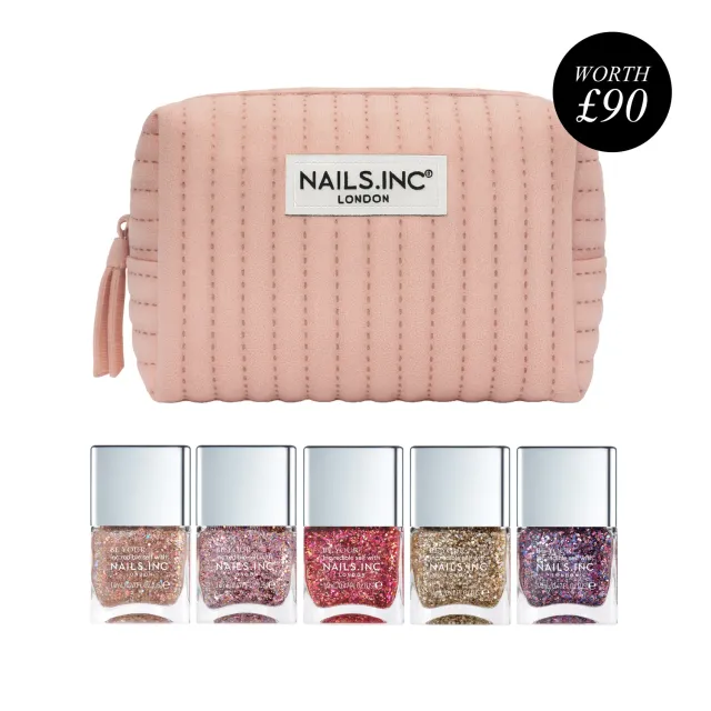 Nails Inc Super Sequins neglelakksett 5-pk glitter