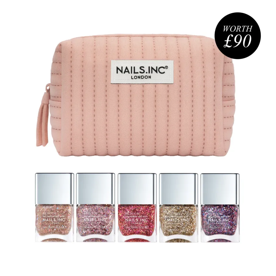 Nails Inc Super Sequins neglelakksett 5-pk glitter