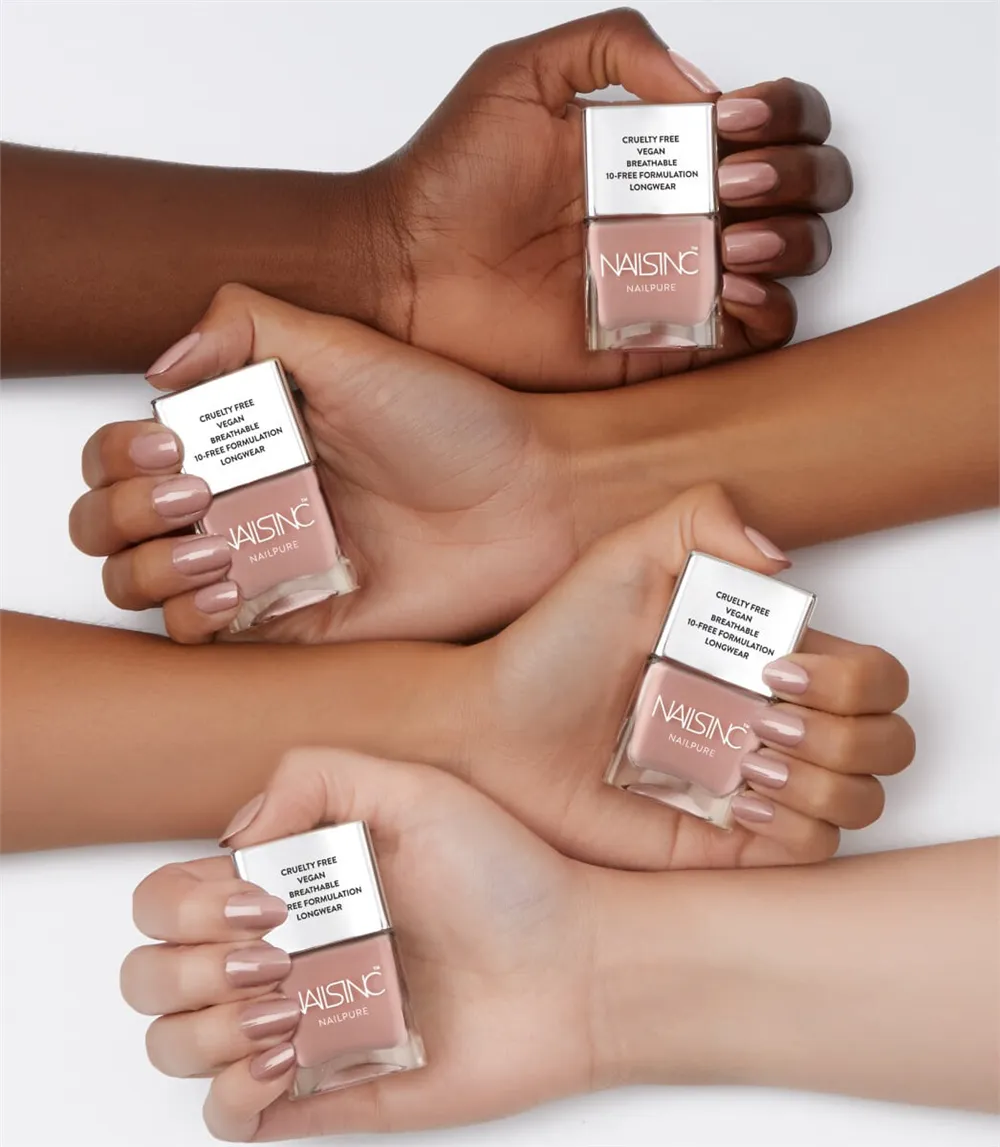 Nails Inc NailPure Montpelier Walk neglelakk nude styrkende