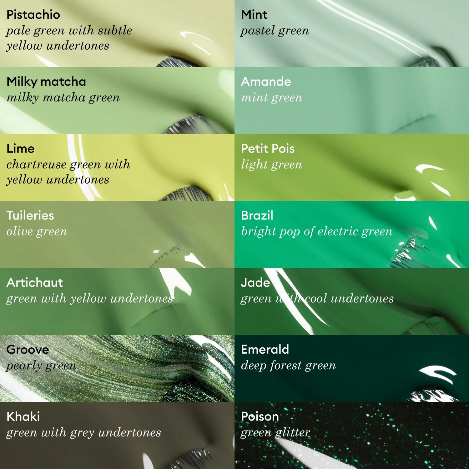 Manucurist Green Milky Matcha neglelakk grønn