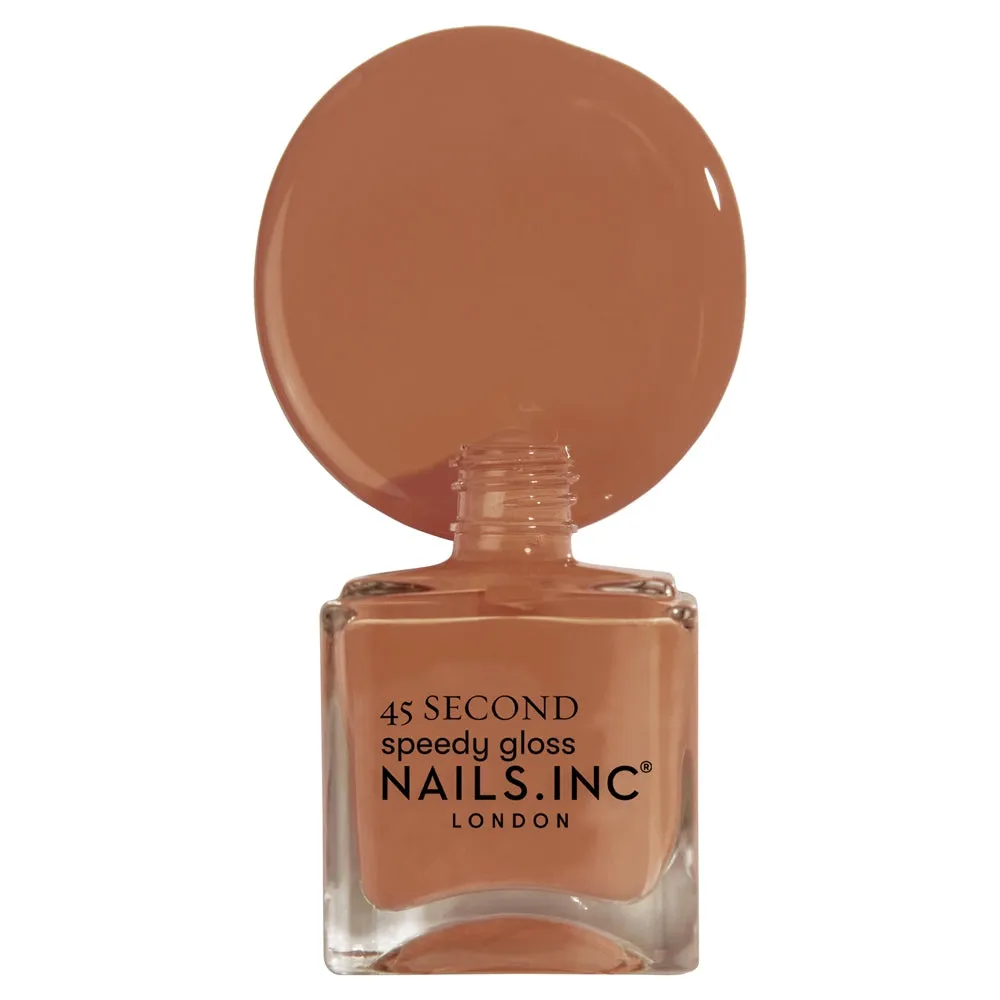Nails Inc Hustle In Hackney neglelakk brun 45 second