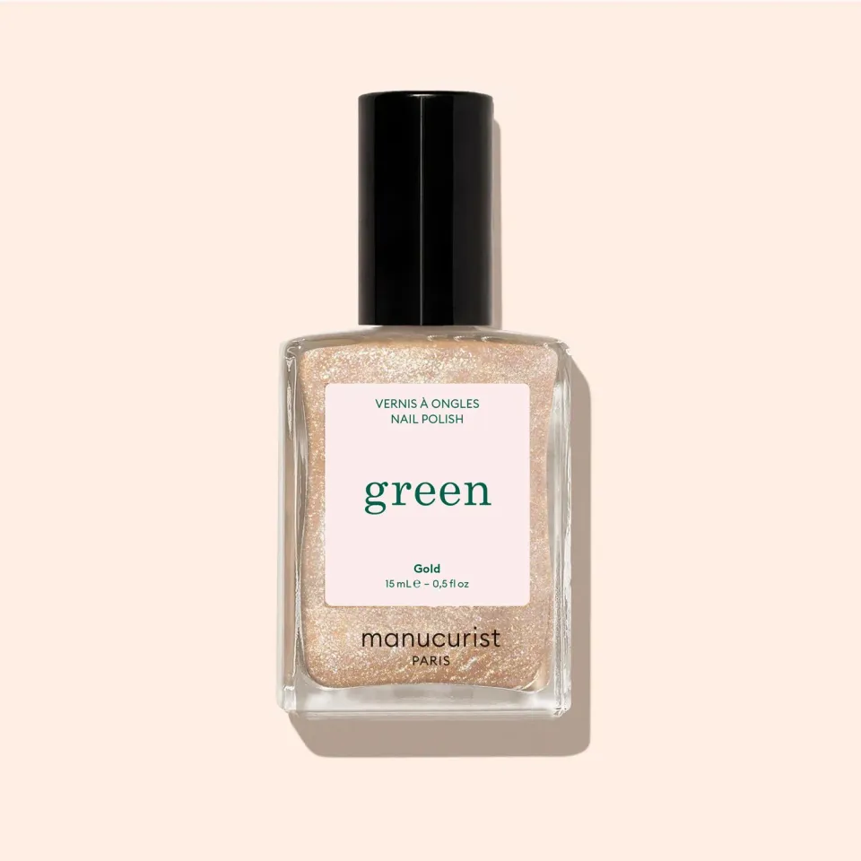Manucurist Green Gold neglelakk glitter gull