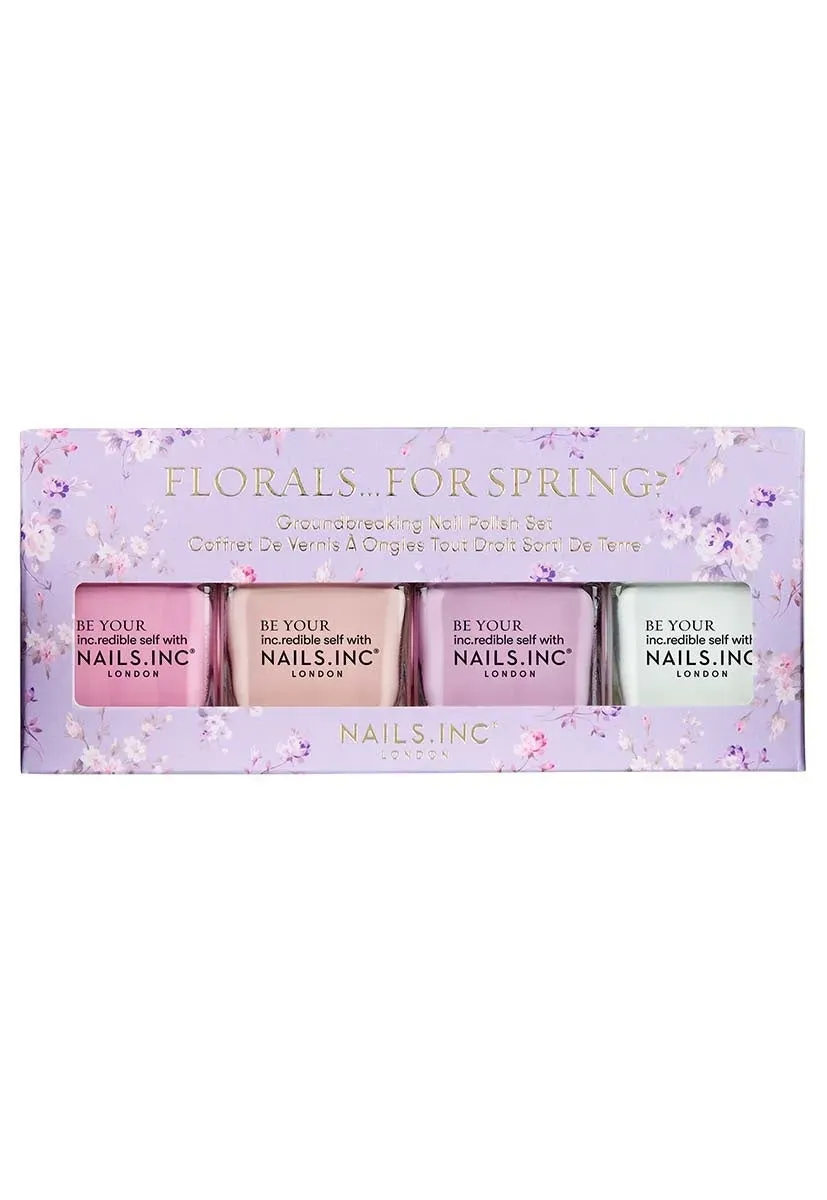 Nails Inc Florals For Spring neglelakksett 4-pakning pastell
