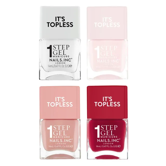 Nails Inc It’s Topless neglelakk 4-pakn blank krem