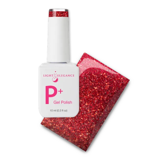 Light Elegance P+ Little Red Sled glitter gelelakk 10 ml