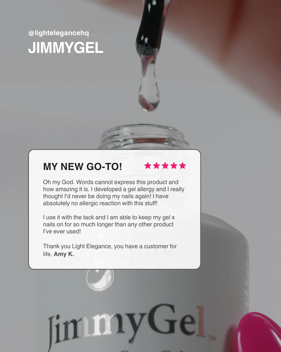 Light Elegance JimmyGel Crystal Clear byggelakk 15 ml klar
