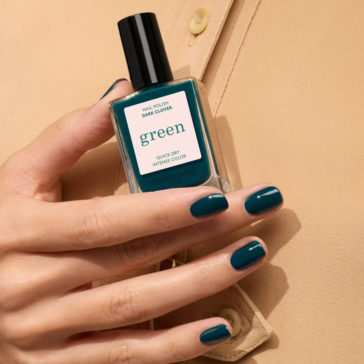 Manucurist Green Dark Clover neglelakk petrolblå