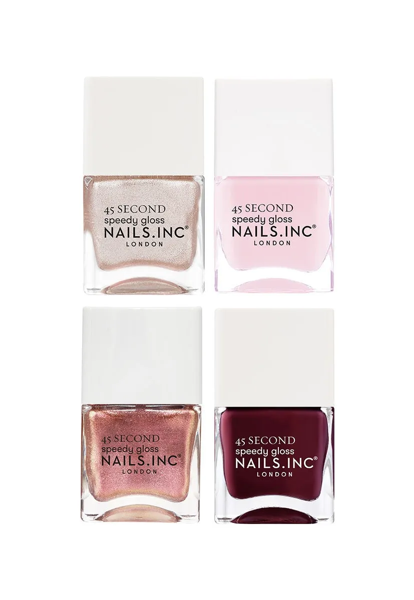 Nails Inc London Fashion Focus neglelakksett 4-pak krem