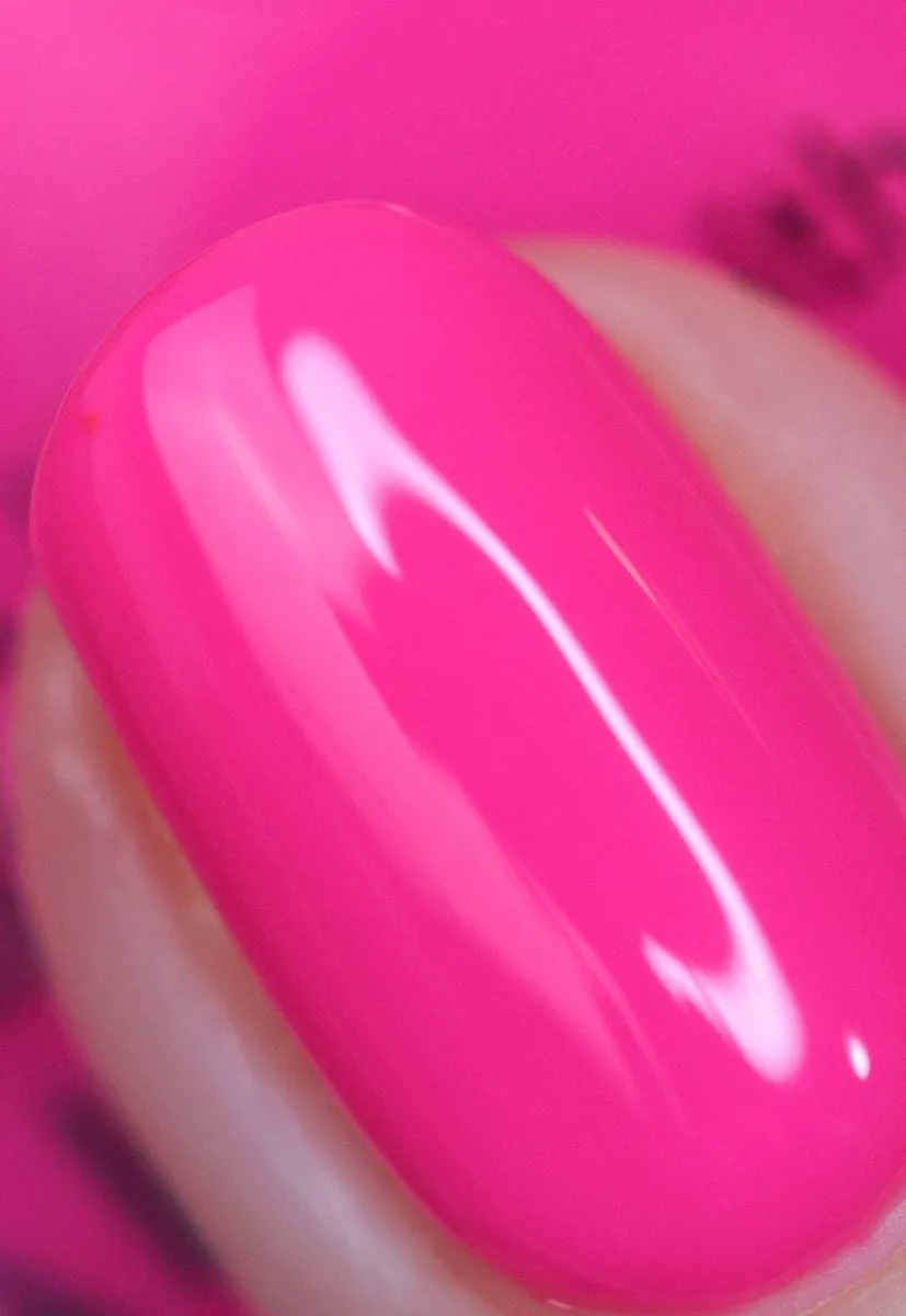 Nails Inc Sun Street Passage neglelakk neon korallrosa