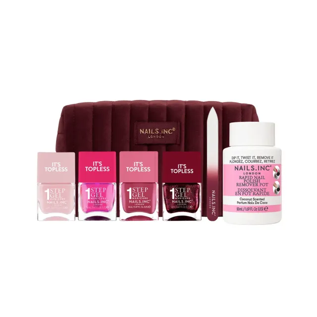 Nails Inc London Pink is Festive neglelakksamling rosa glans