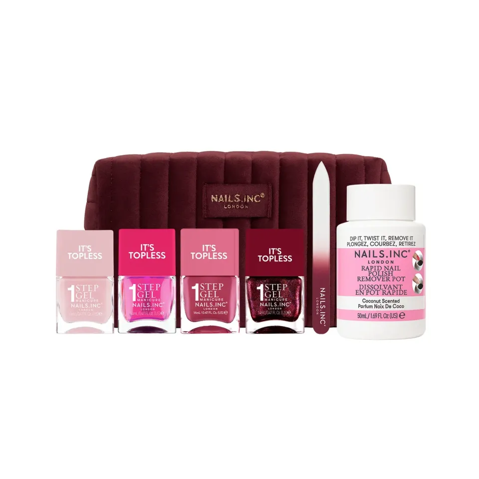 Nails Inc London Pink is Festive neglelakksamling rosa glans