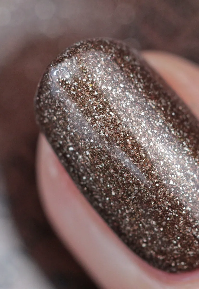 Nails Inc Beach Bottled Living For The Tan Lines neglelakk brun shimmer