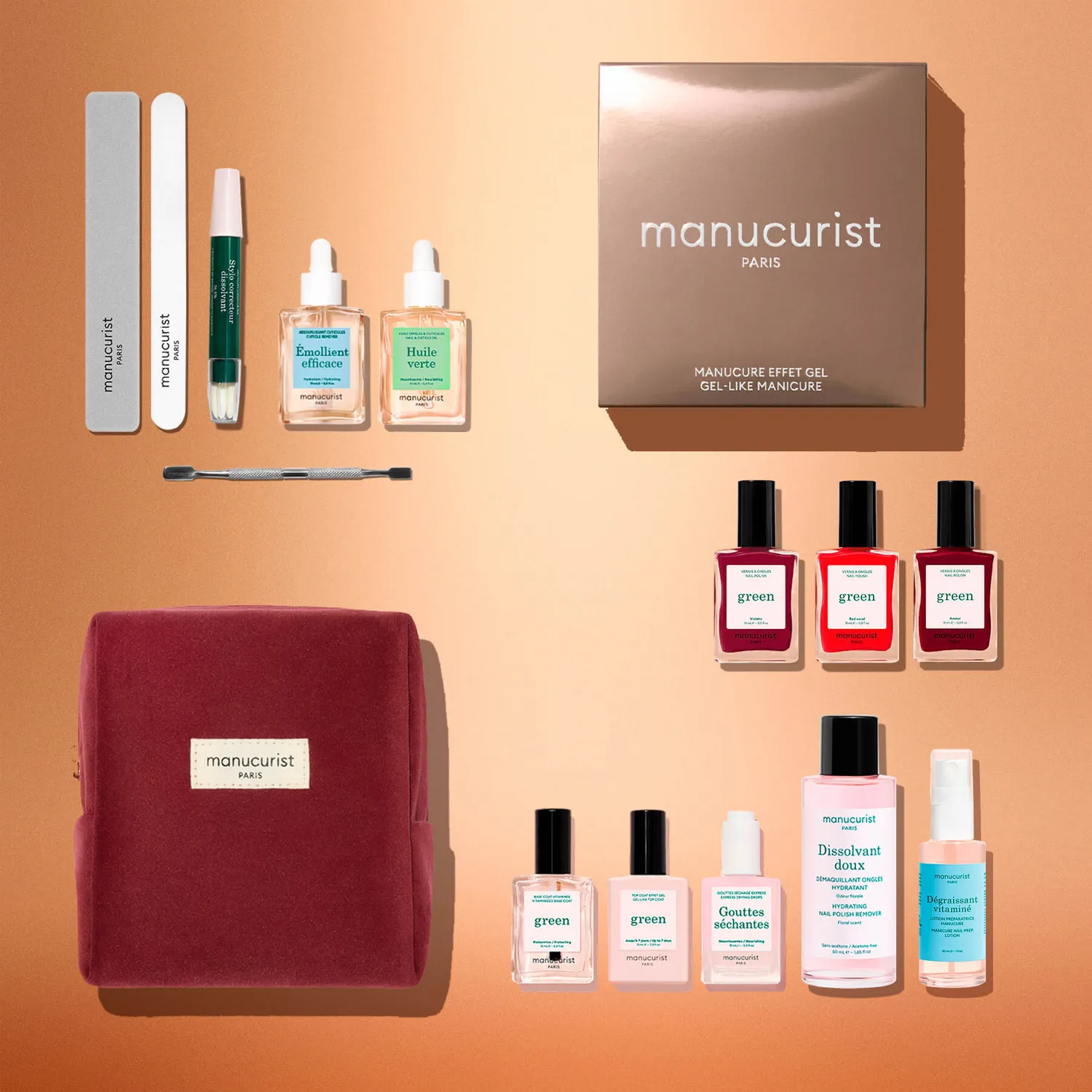 Manucurist Green Addict Pouch neglelakksett gavesett