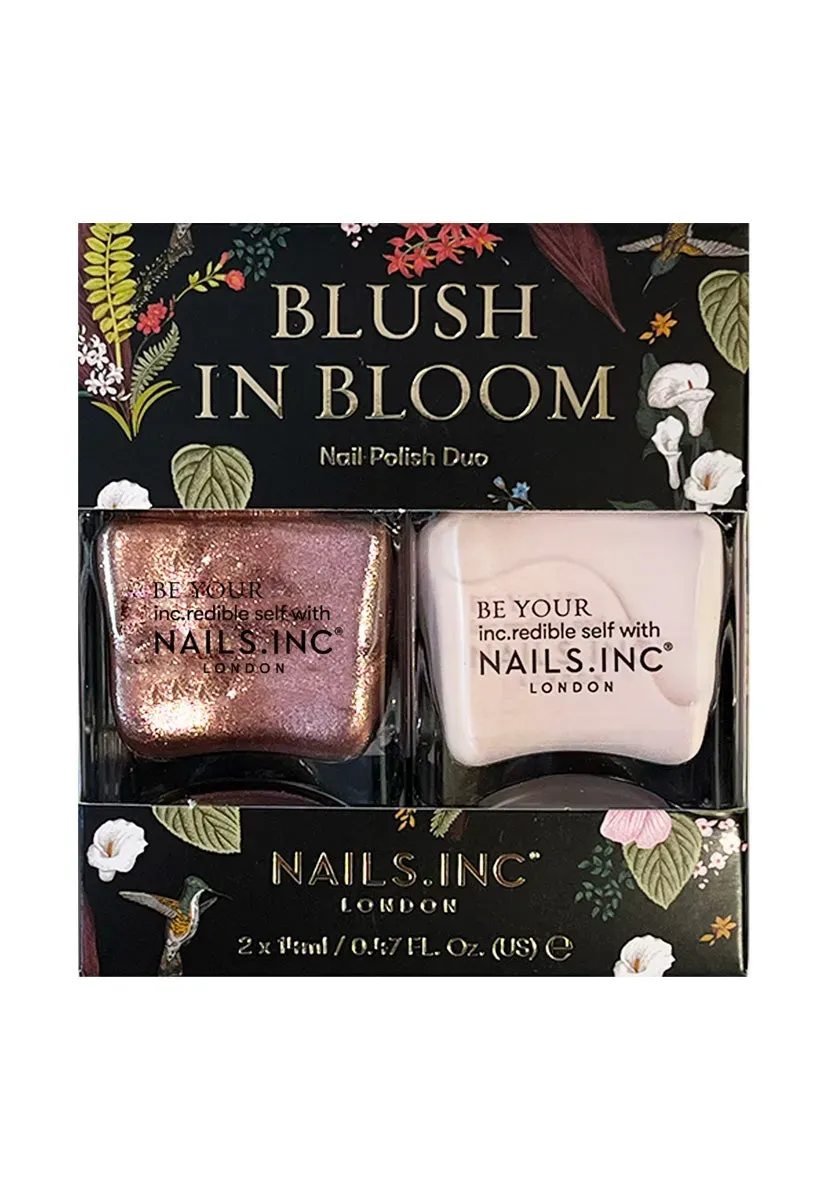 Nails Inc Blush In Bloom duo neglelakk 2-pk krem rosa